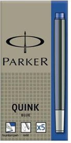 Picture of 1x5 Parker ink cartridge Quink blue
