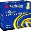 Изображение 1x5 Verbatim DVD+RW 4,7GB 4x Speed, matt silver Jewel Case