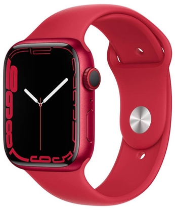 Изображение Apple Watch 7 GPS + Cellular 45mm Sport Band PRODUCT(RED) (MKJU3EL/A)