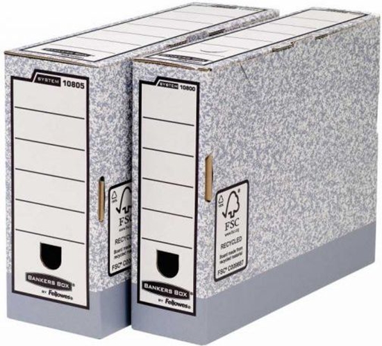 Изображение Fellowes Bankers Box System z FSC - pudełko na akta 80 mm FastFold, op. 1 szt. (1080001)