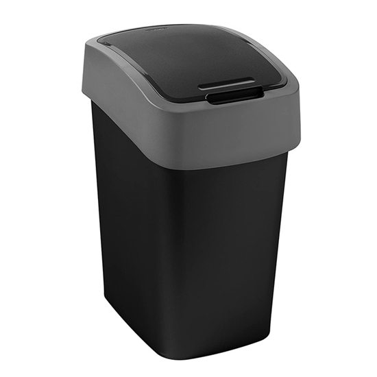 Picture of Atkritumu tvertne Curver Flip Bin 25l melns, sudraba