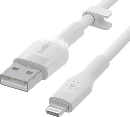 Attēls no Belkin Flex Lightning/USB-A 3m mfi cert., white CAA008bt3MWH