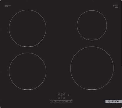Picture of Bosch Serie 4 PUE611BB5E hob Black Built-in 60 cm Zone induction hob 4 zone(s)