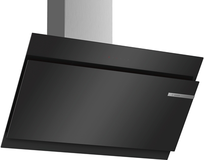 Picture of Bosch Serie 6 DWK97JM60 cooker hood Wall-mounted Black, Stainless steel 722 m3/h A+