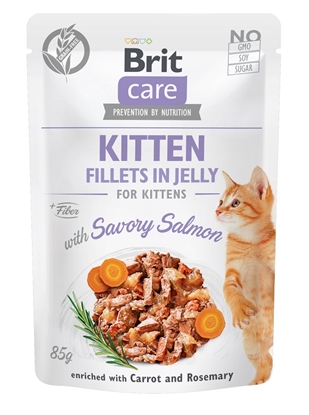 Изображение BRIT Care Fillets in Jelly salmon fillets - wet kitten food - 85 g
