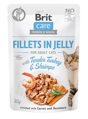 Picture of BRIT Care Fillets in Jelly - turkey and shrimp jelly - wet cat food - 85 g