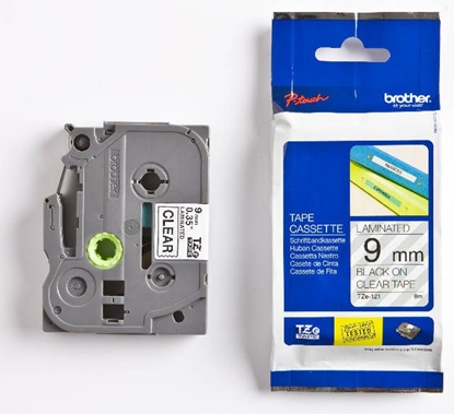 Attēls no Brother TZE-121 9mm black on clear laminated tape