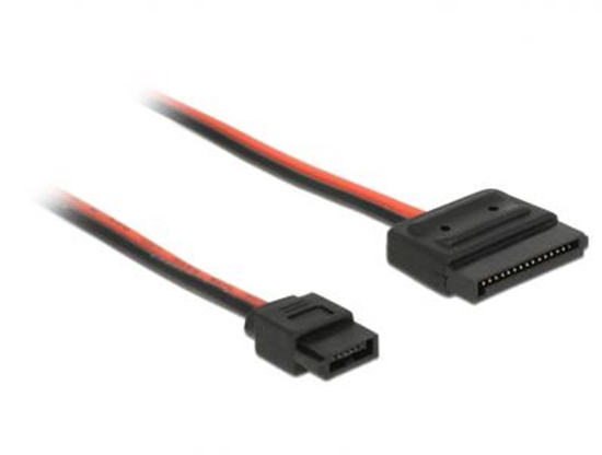 Picture of Cable Power SATA 15 pin receptacle  Power Slim SATA 6 pin receptacle (5 V) 24 cm