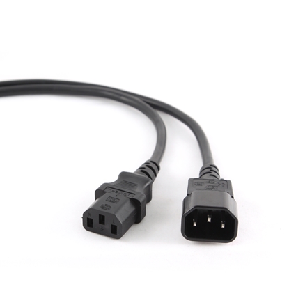 Attēls no Cablexpert | PC-189-VDE power extension cable 1.8 meter | Black C14 coupler | C14 coupler