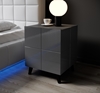 Picture of Cama bedside table REJA graphite grey gloss/graphite grey gloss