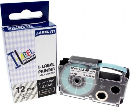 Изображение Casio XR-12 X 12 mm black on clear