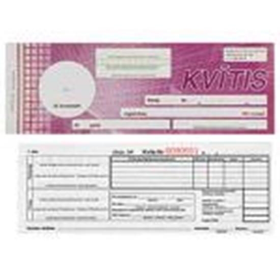 Picture of Darījumu apliecinošās kvītis 1/4A4 3-kārt. paškop. 25 kompl.