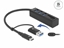 Attēls no Delock 3 Port USB 3.2 Gen 1 Hub + SD and Micro SD Card Reader with USB Type-C™ or USB Type-A connector