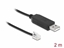 Attēls no Delock Adapter cable USB Type-A to Serial RS-232 RJ9/RJ10 with ESD protection Celestron NexStar 2 m