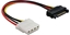 Attēls no Delock Adapter Power SATA 15 pin male  4 pin Molex female 12 cm