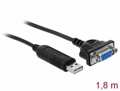 Attēls no Delock Adapter USB 2.0 Type-A to 1 x Serial RS-232 DB9