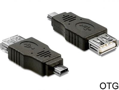 Attēls no Delock Adapter USB mini male  USB 2.0-A female OTG