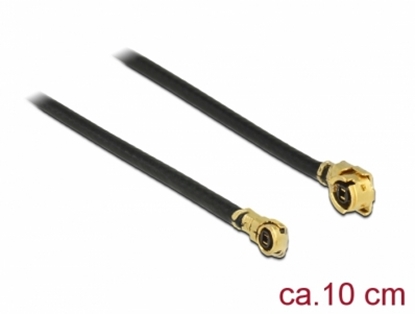 Attēls no Delock Antenna Cable MHF / U.FL-LP-068 compatible plug > MHF IV/ HSC MXHP32 compatible plug 10 cm 1.13