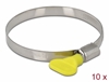 Picture of Delock Butterfly Hose Clamp 60 - 80 mm 10 pieces yellow