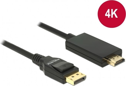 Изображение Delock Cable DisplayPort 1.2 male > High Speed HDMI-A male passive 4K 30 Hz 3 m black