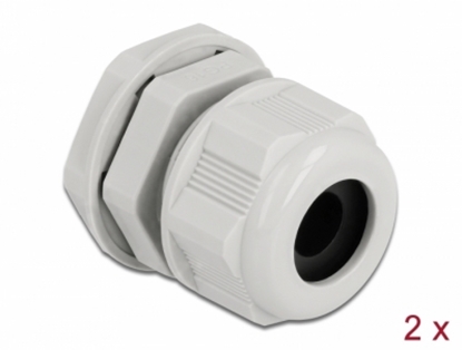 Picture of Delock Cable Gland PG16 for round cable grey 2 pieces
