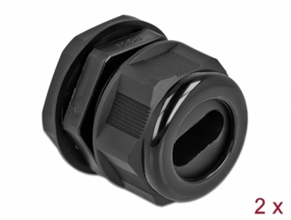 Изображение Delock Cable Gland PG29 for flat cable black 2 pieces