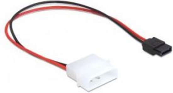 Picture of Delock Power Cable Molex 4 pin plug to Slim SATA 6 pin receptacle 24 cm