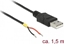 Picture of Delock Cable USB 2.0 Type-A male > 2 x open wires power 1.5 m Raspberry Pi