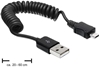 Изображение Delock Cable USB 2.0-A male  USB micro-B male coiled cable