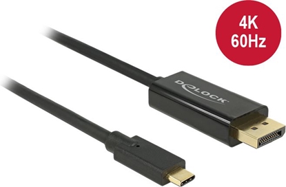 Picture of Delock Cable USB Type-C™ male > DisplayPort male (DP Alt Mode) 4K 60 Hz 3 m black