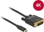 Изображение Delock Cable USB Type-C™ male > DVI 24+1 male (DP Alt Mode) 4K 30 Hz 2 m black