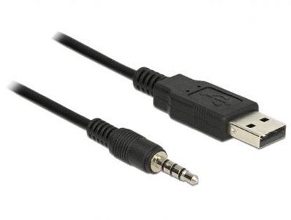 Изображение Delock Cable USB TTL male  3.5 mm 4 pin stereo jack male 1.8m (3.3 V)