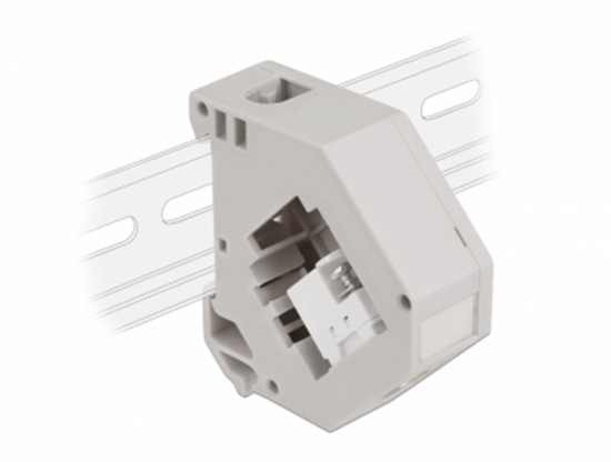 Picture of Delock DIN rail Adapter with Keystone IEC female to terminal block