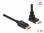 Picture of Delock DisplayPort cable male straight to male 90° upwards angled 8K 60 Hz 3 m