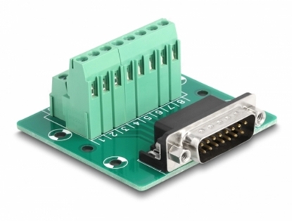 Picture of Delock D-Sub 15 pin male to Terminal Block for DIN rail