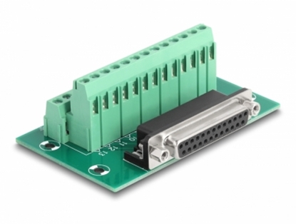 Picture of Delock D-Sub 25 pin female to Terminal Block for DIN rail