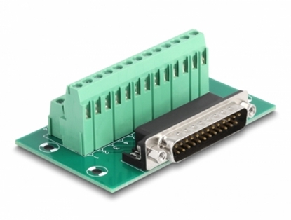 Picture of Delock D-Sub 25 pin male to Terminal Block for DIN rail