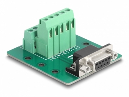 Picture of Delock D-Sub 9 pin female to Terminal Block for DIN rail