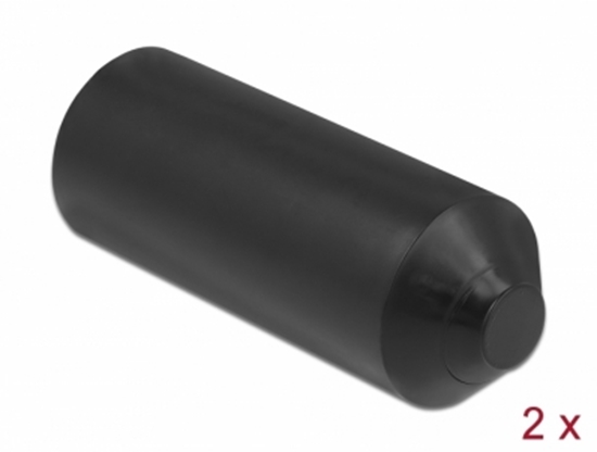 Picture of Delock End Caps with inside adhesive 90 x 30 mm 2 pieces black