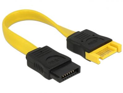 Attēls no Delock Extension cable SATA 6 Gbs male  SATA female 10 cm yellow