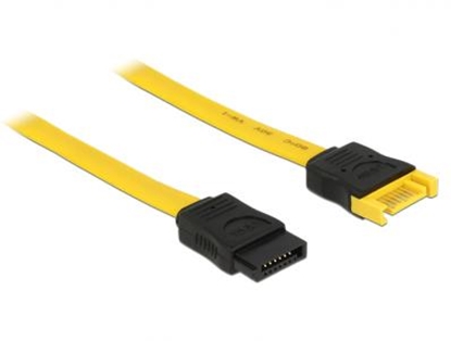 Attēls no Delock Extension cable SATA 6 Gbs male  SATA female 20 cm yellow