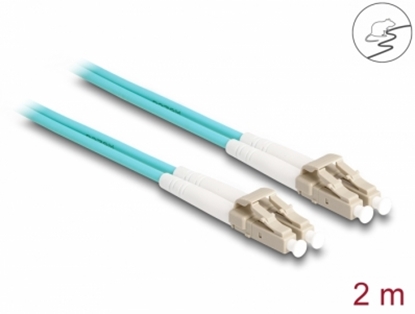 Изображение Delock Fiber Optical Cable with metal armouring LC Duplex to LC Duplex Multi-mode OM3 2 m