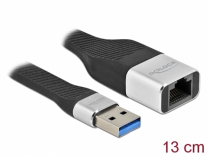 Attēls no Delock FPC Flat Ribbon Cable USB Type-A to Gigabit LAN 10/100/1000 Mbps 13 cm