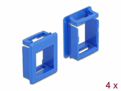 Picture of Delock Keystone Holder for cases 4 pieces blue