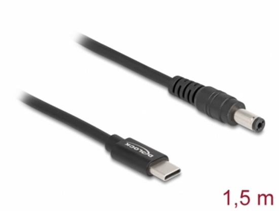 Picture of Delock Laptop Charging Cable USB Type-C™ male to 5.5 x 2.1 mm male