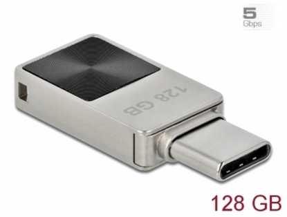 Attēls no Delock Mini USB 3.2 Gen 1 USB-C™ Memory Stick 128 GB - Metal Housing
