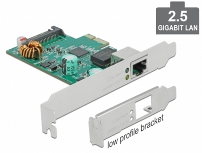 Attēls no Delock PCI Express x1 Karte 1 x RJ45 2,5 Gigabit LAN PoE+ RTL8125