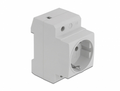 Attēls no Delock Power Socket with a Side Grounding Contact for DIN Rail 5 piecec