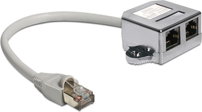 Изображение Delock RJ45 Port Doubler 1 x RJ45 plug to 2 x RJ45 jack (2 x Ethernet)
