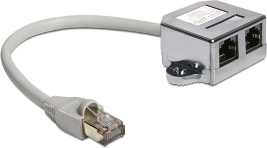 Изображение Delock RJ45 Port Doubler 1 x RJ45 plug to 2 x RJ45 jack (2 x Ethernet)